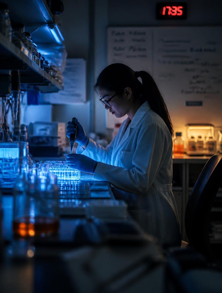 Researcher working in a laboratory